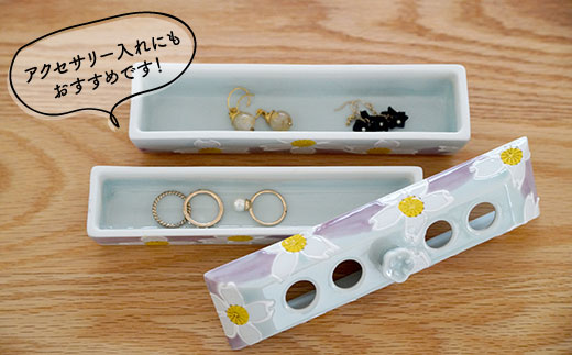 【波佐見焼】一珍花 お香入れ【団陶器】 [PB24]