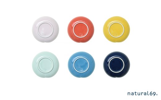 【波佐見焼】イロトリドリ桃皿6枚セット【natural69】 [QA66]