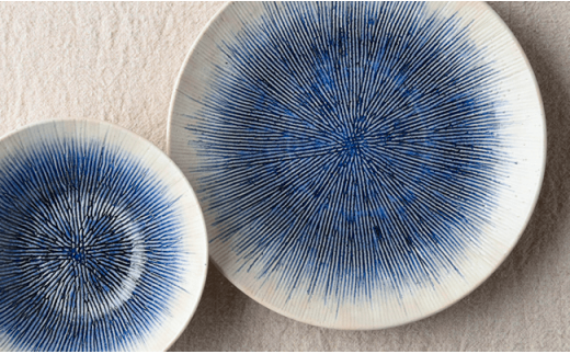 【波佐見焼】染・彫 お皿・盛鉢10点セット ボウル プレート 食器 【利左エ門窯】 [QB16]