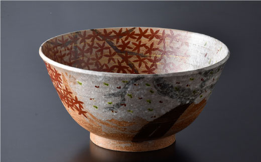 【波佐見焼】北大路魯山人写「色絵雲錦大鉢」 ボウル 陶器 食器【利左エ門窯】 [QB31]