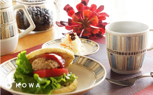 【波佐見焼】TILE ART -タイルアート- アフタヌーンティセット9点 ティーポット ・ マグカップ ・リム4寸皿・リム5寸皿・リム6寸皿 プレート 【光和陶器】 [SC07]