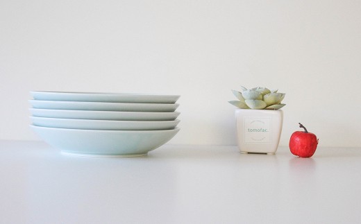 【波佐見焼】麻の葉シリーズ 15.5cm プレート M ブルー 5枚セット 皿 【陶芸ゆたか】 [VA49]