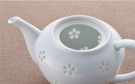 【波佐見焼】水晶花詰ティータイム ティーポット カップ ソーサー ペアセット【丹心窯】 [AB20]