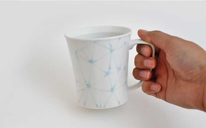 【波佐見焼】麻の葉 マグカップ ペアセット【Cheer house】 [AC119]