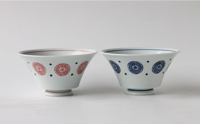 【波佐見焼】輪花 おしゃれDON どんぶり ミニ ペアセット【Cheer house】 [AC120]