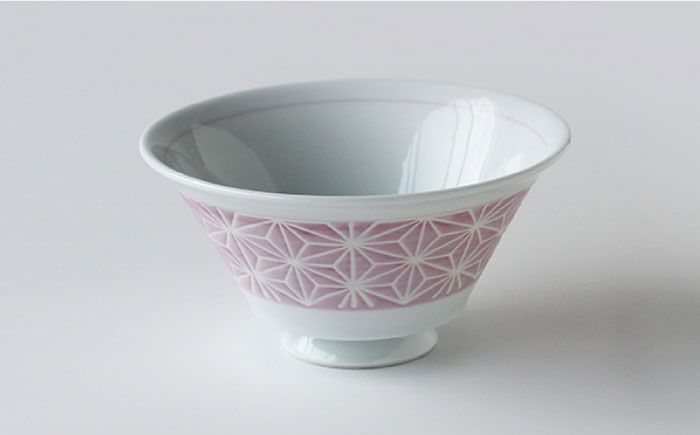 【波佐見焼】麻の葉 おしゃれDON どんぶり 3色セット【Cheer house】 [AC127]