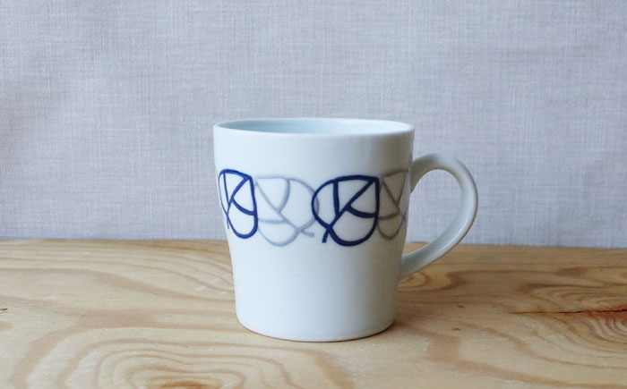 【波佐見焼】 丸紋菊・二色葉・フィッシュ マグカップ 3個セット 食器 【Cheer house】 [AC242]