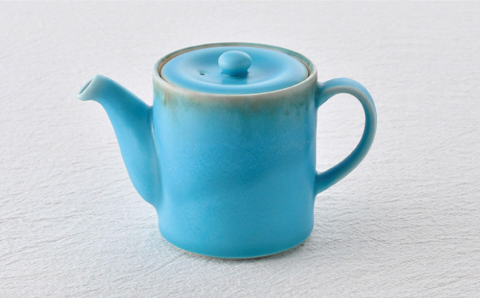 【波佐見焼】ティーポット ターコイズブルー 茶こし付き【長十郎窯】 [AE101]