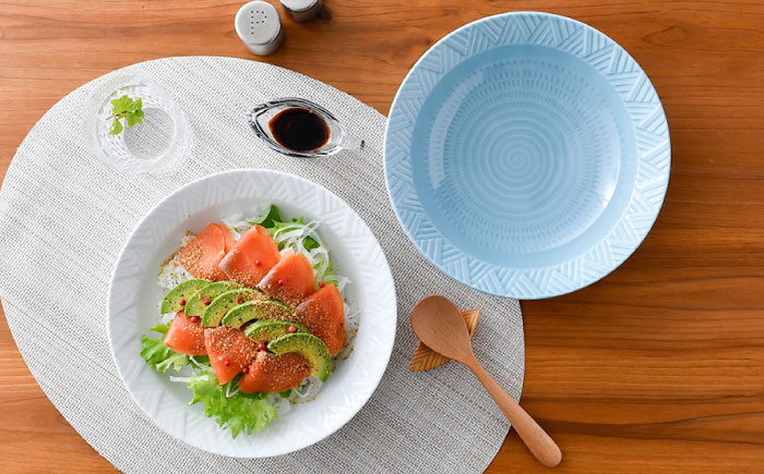 【波佐見焼】WAVE 盛鉢 ボウル 2色セット【一真窯】 [BB57]