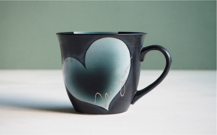 【波佐見焼】mignon ハート ドリッパー・マグ セット グレー【紫明窯・作家はな】【陶藤】 [BE30]