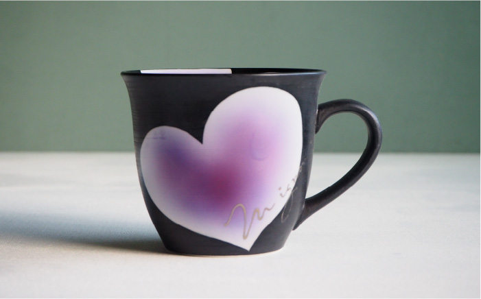 【波佐見焼】mignon ハート ドリッパー・マグ セット 紫【紫明窯・作家はな】【陶藤】 [BE32]
