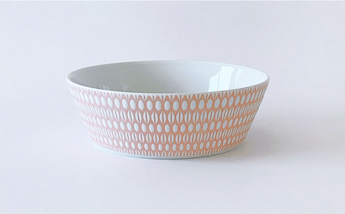 【波佐見焼】センティアラポール （ピンク・グレー） 20cm プレート 浅型 ボウル ペアセット【西山】【NISHIYAMAJAPAN】 [CB116]