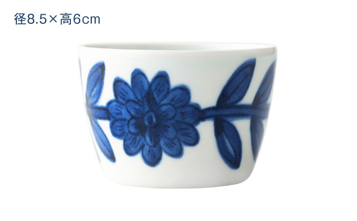 【波佐見焼】デイジー 青 ポット・カップ・プレート 計5点セット 食器【西山】【NISHIYAMAJAPAN】 [CB149]