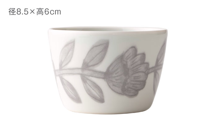 【波佐見焼】デイジー ポット・カップ・プレート グレー 計5点セット【NISHIYAMAJAPAN】 [CB152]