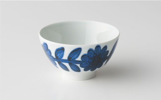 【波佐見焼】デイジー（青）18cm プレート・飯碗 茶碗 ペアセット【西山】【NISHIYAMAJAPAN】 [CB76]