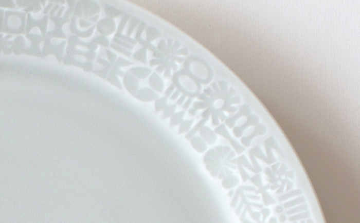 【波佐見焼】PATTERNED PLATE 21 morning mist 【BIRDS’ WORDS】 [CF095]