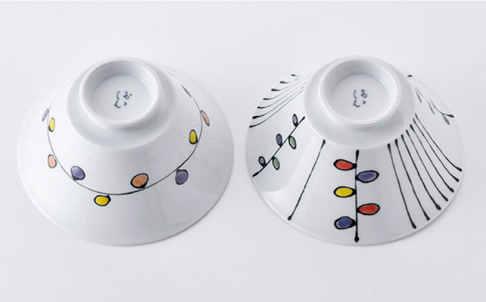 【波佐見焼】イケメン丼 どんぶり 2個セット（波風船、木立）【大新窯】 [DC104]