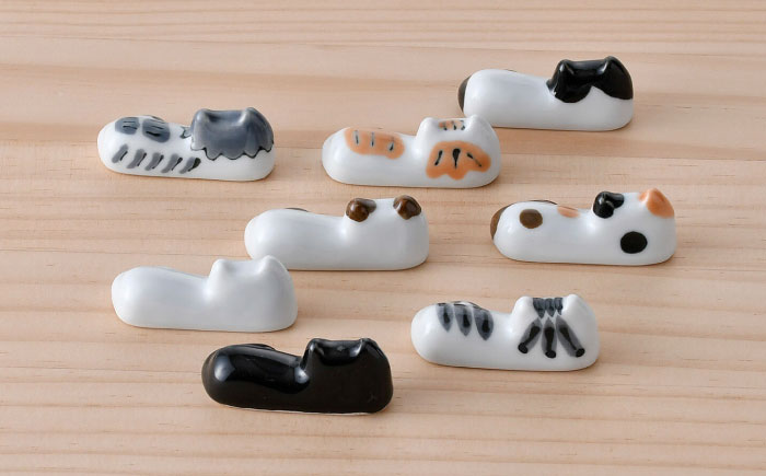 【波佐見焼】にゃんこの箸置き ８種 カトラリー【大新窯】 [DC152]