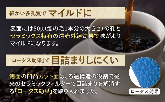 【波佐見焼】ekubo セラミックコーヒーフィルター Ultramarine blue【燦セラ】 [DF17]