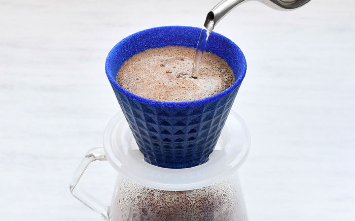 【波佐見焼】ekubo Waffle セラミックコーヒーフィルター Aqua blue【燦セラ】 [DF57]