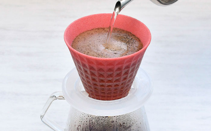 【波佐見焼】ekubo Waffle セラミックコーヒーフィルター Salmon pink【燦セラ】 [DF60]