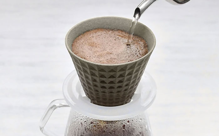 【波佐見焼】ekubo Waffle セラミックコーヒーフィルター Sand【燦セラ】 [DF61]