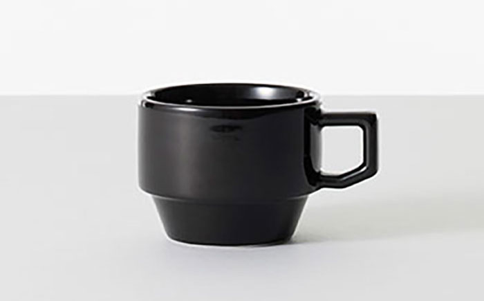 【波佐見焼 マルヒロ】HASAMI SEASON 01 ブロックマグペアセット（2点）ブラック×ホワイト [EB197]