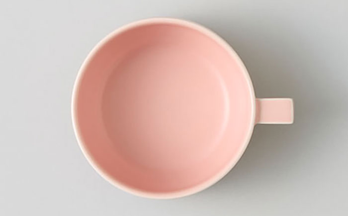 【波佐見焼 マルヒロ】HASAMI SEASON 01 ブロックマグスープペアセット（2点）ピーチ×アイスグリーン [EB209]