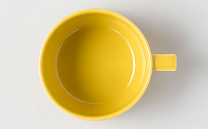 【波佐見焼 マルヒロ】HASAMI SEASON 01 ブロックマグスープペアセット（2点）マスタード×アイスグリーン [EB210]