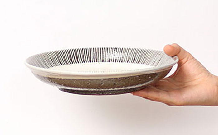 【波佐見焼 マルヒロ】BARBAR サビ十草 中皿・大皿ペアセット（4点） [EB212]