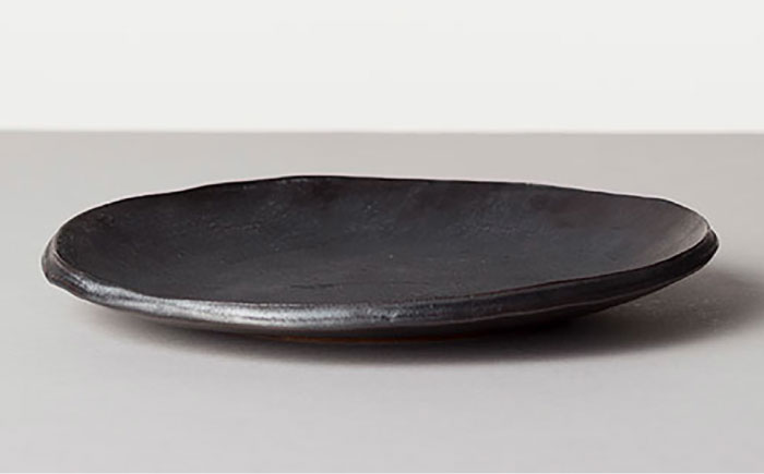 【波佐見焼 マルヒロ】BARBAR たたら 8寸皿 2点セット（銀鉄・油滴天目） [EB215]