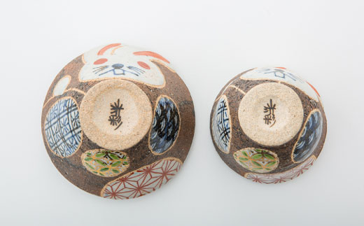 【波佐見焼】うさぎあそびシリーズ 茶碗・湯呑み セット【洸彩窯】 [EE03]