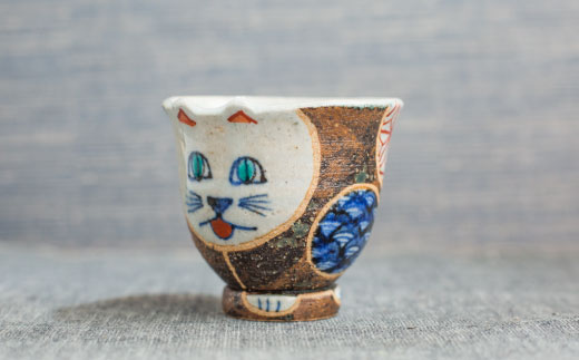 【波佐見焼】ねこあそびシリーズ 茶碗・湯呑み セット【洸彩窯】 [EE05]
