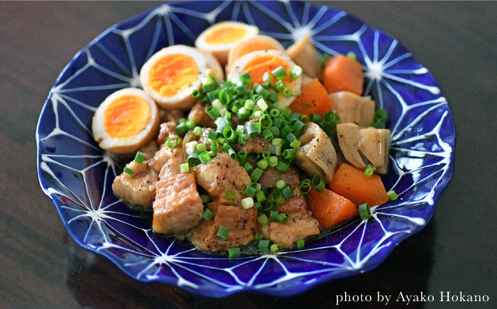 【波佐見焼】ホワイトライン麻 波 プレート L 瑠璃【翔芳窯】 [FE09]