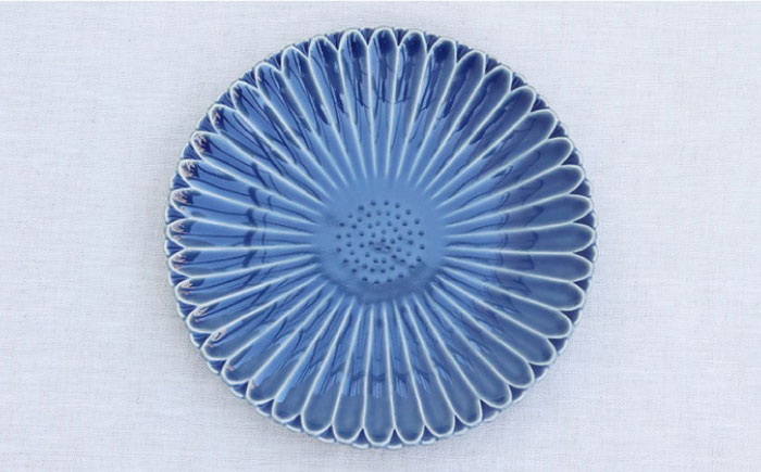 【波佐見焼】マリーゴールド プレート M ディープシー 5枚セット ケーキ皿 取り皿【翔芳窯】 [FE105]