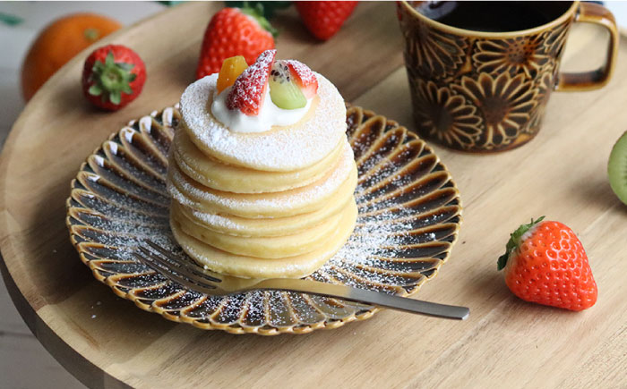 【波佐見焼】マリーゴールド プレート M  アメ 5枚セット ケーキ皿 取り皿【翔芳窯】 [FE109]