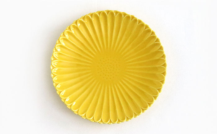 【波佐見焼】マリーゴールド プレート M  イエロー 5枚セット ケーキ皿 取り皿【翔芳窯】 [FE119]