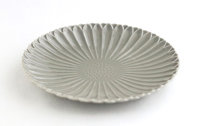 【波佐見焼】マリーゴールド プレート M  スミグレー 5枚セット ケーキ皿 取り皿【翔芳窯】 [FE121]