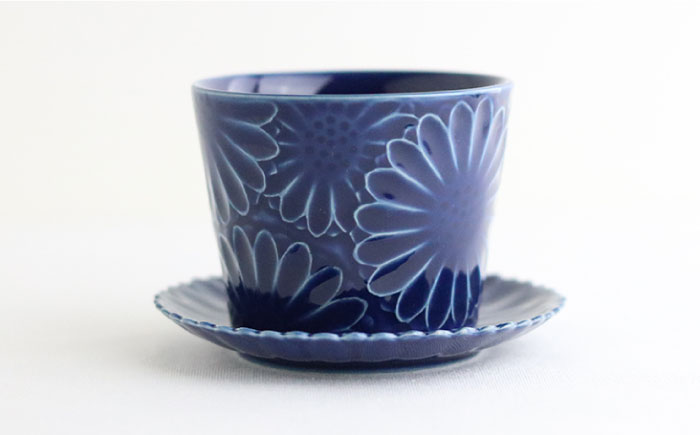 【波佐見焼】マリーゴールド ミニカップ＆ソーサー 5色セット「涼-ryou-」【翔芳窯】 [FE129]