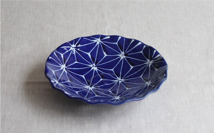 【波佐見焼】ホワイトライン麻 波 プレート M 3色セット【翔芳窯】 [FE13]