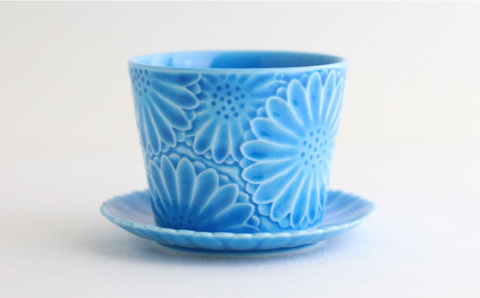 【波佐見焼】マリーゴールド ミニカップ＆ソーサー 3色セット「清-sei-」【翔芳窯】 [FE130]