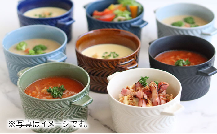 【波佐見焼】ローズマリー ココット Tボウル 4色セット A【翔芳窯】 [FE154]