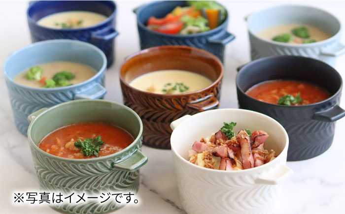 【波佐見焼】ローズマリー ココット Tボウル 4色セット B【翔芳窯】 [FE155]