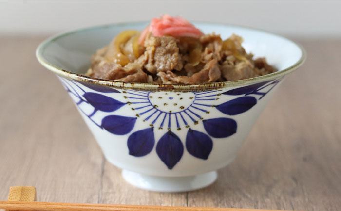 【波佐見焼】おまかせ丼 どんぶり ブルーメ【翔芳窯】 [FE173]