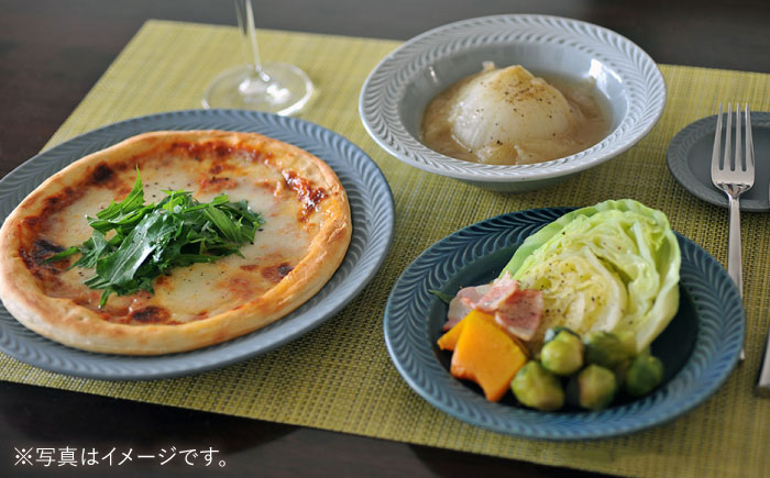 【波佐見焼】【大人気】ローズマリー アイボリー・ネイビー プレート ボウル マグカップ 含む 10点セット【翔芳窯】 [FE184]