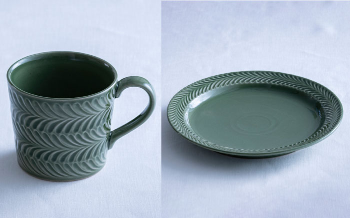 【波佐見焼】【大人気】ローズマリー アメ・オリベ プレート ボウル マグカップ 含む 10点セット【翔芳窯】 [FE185]