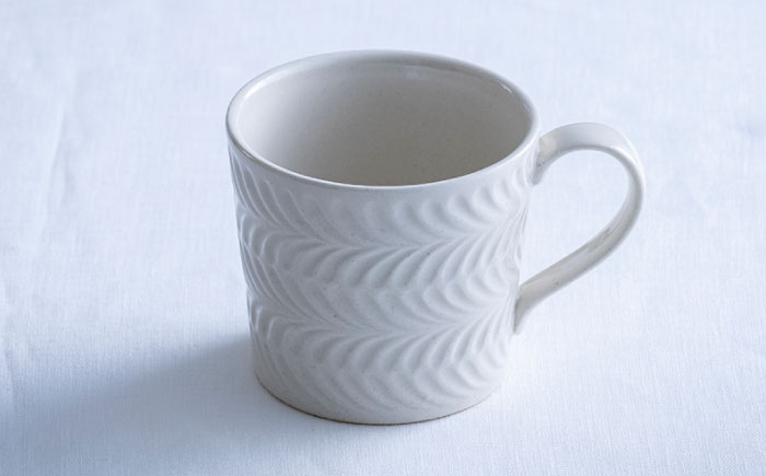 【波佐見焼】ローズマリー マグカップ グレー・アイボリー ペアセット【翔芳窯】 [FE194]