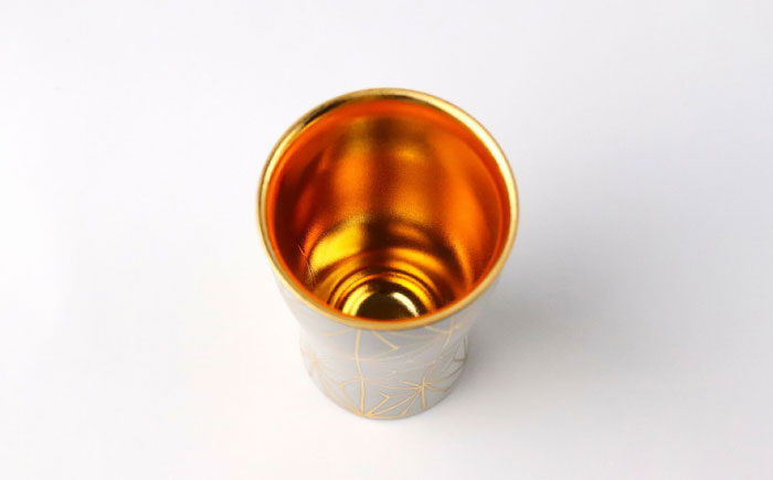 【波佐見焼】2nd 009 ビアカップ スマートシェア マットホワイト×Gold【翔芳窯】 [FE327]