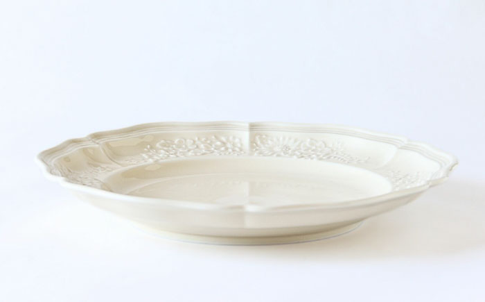 【波佐見焼】ombre de fleur ブーケプレート ミルキーホワイト 5枚セット 食器 皿【翔芳窯】 [FE348]