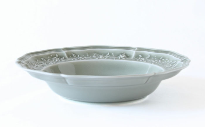 【波佐見焼】ombre de fleur ブーケボウル ロイヤルグレー 食器 皿【翔芳窯】 [FE353]